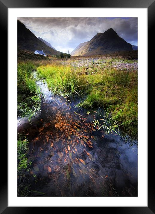 Lagangarbh stream, Glencoe Framed Mounted Print by David Mould