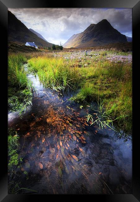 Lagangarbh stream, Glencoe Framed Print by David Mould
