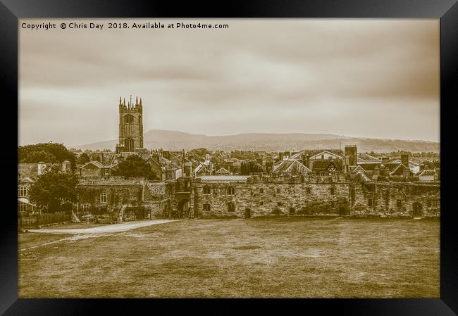 Ludlow Castle  Framed Print by Chris Day
