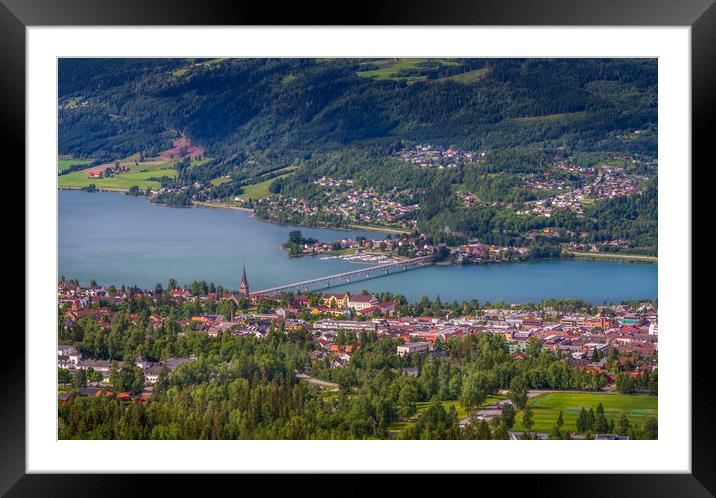 City of Lillehammer in Norway Framed Mounted Print by Hamperium Photography