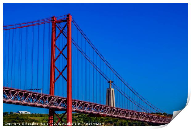 25 April Bridge Lisbon Print by Rosaline Napier