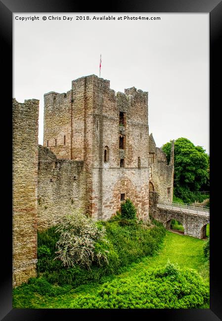 Ludlow Castle  Framed Print by Chris Day