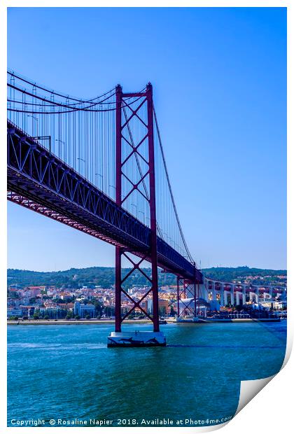 April 25 Bridge Lisbon Print by Rosaline Napier
