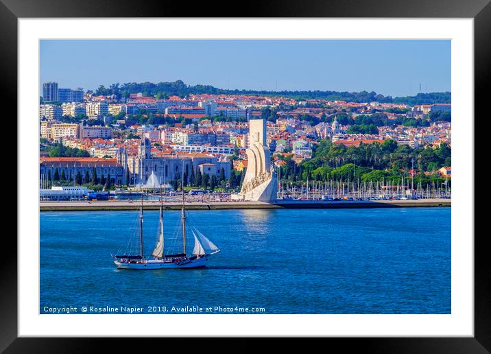 Monument of Discoveries Lisbon Framed Mounted Print by Rosaline Napier