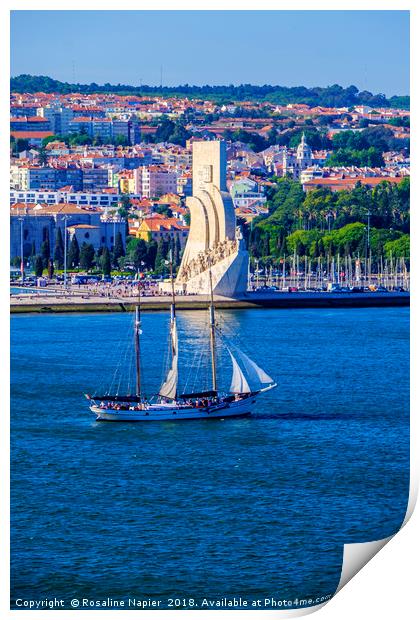 Monument of Discoveries Tagus River Print by Rosaline Napier