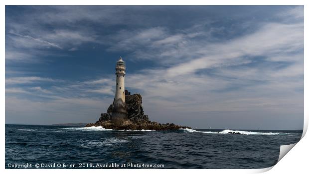 Fastnet Rock Print by David O'Brien