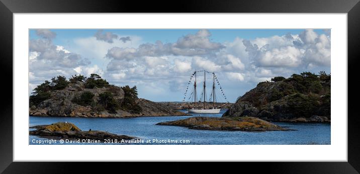 Sailing between the Islands Framed Mounted Print by David O'Brien
