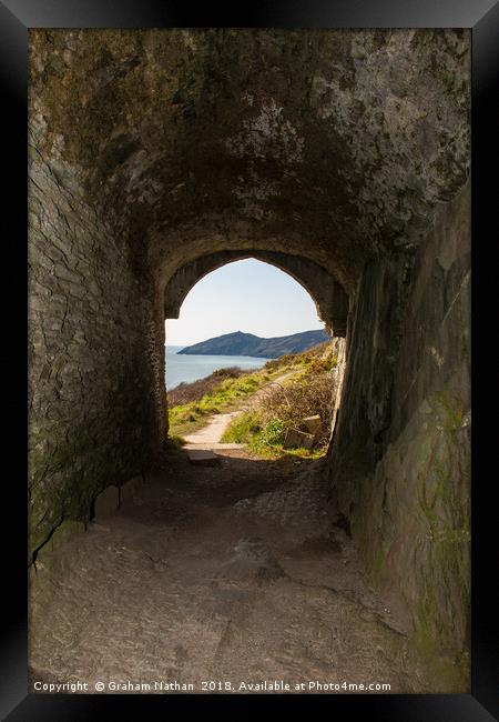 Majestic View of Rame Head Framed Print by Graham Nathan