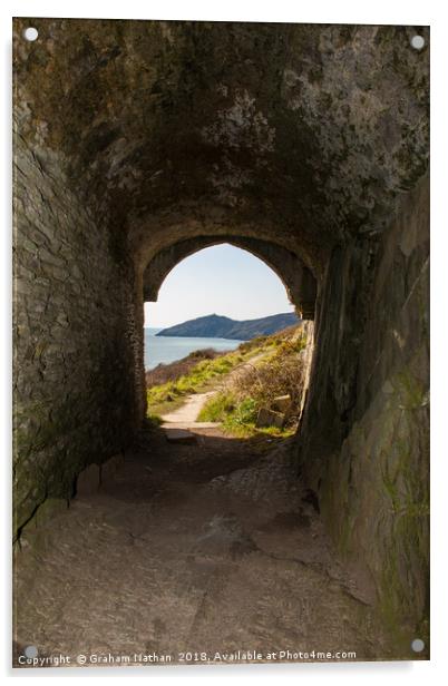 Majestic View of Rame Head Acrylic by Graham Nathan