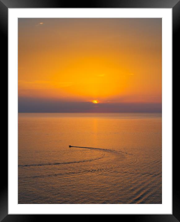 into the Mallorca Sunset  Framed Mounted Print by Greg Marshall