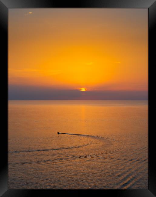 into the Mallorca Sunset  Framed Print by Greg Marshall