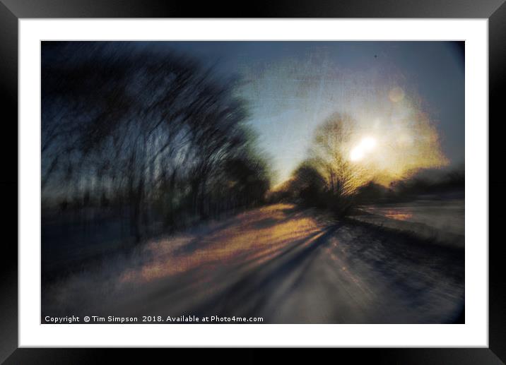 Winter Abstract  Framed Mounted Print by Tim Simpson