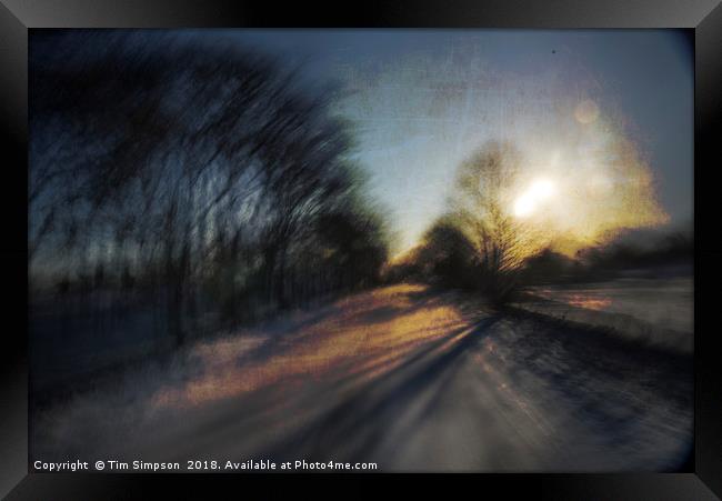 Winter Abstract  Framed Print by Tim Simpson
