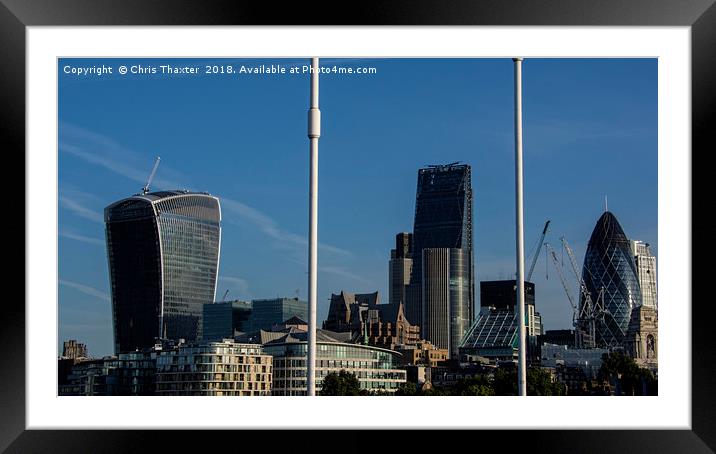 Londons Iconic Skyline Framed Mounted Print by Chris Thaxter