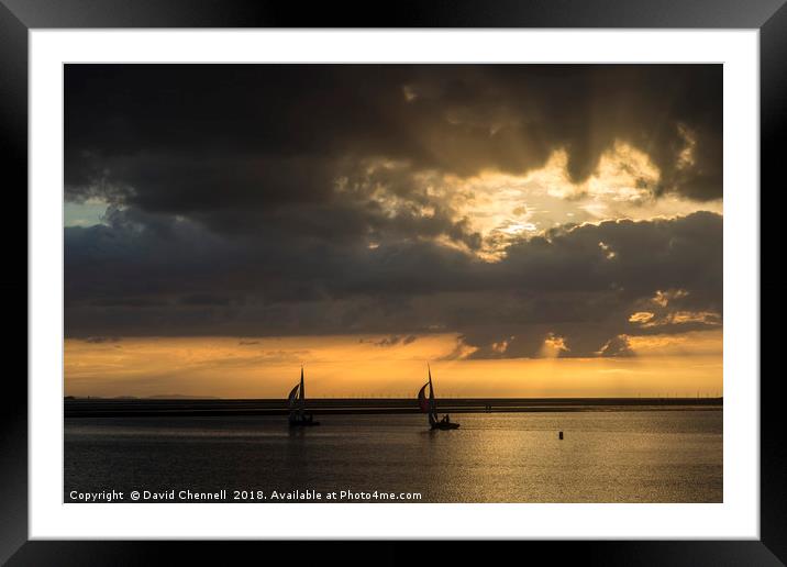 West Kirby Sunset   Framed Mounted Print by David Chennell