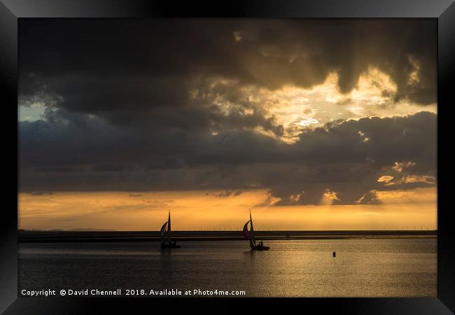 West Kirby Sunset   Framed Print by David Chennell
