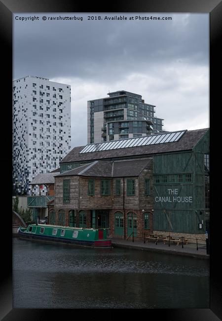 The Canal House At The Regency Wharf In Birmingham Framed Print by rawshutterbug 
