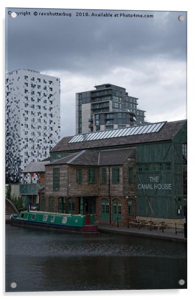 The Canal House At The Regency Wharf In Birmingham Acrylic by rawshutterbug 