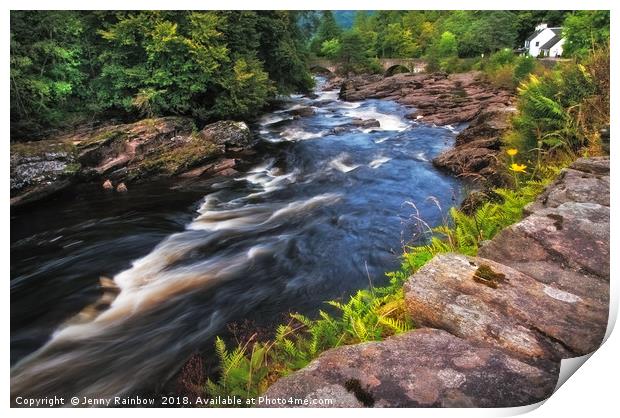 Dark Wild Waters. Highlands, Scotland Print by Jenny Rainbow