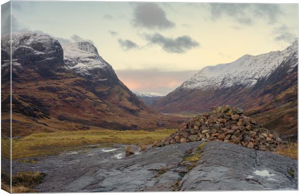 The Three Sisters of Glencoe Canvas Print by Miles Gray