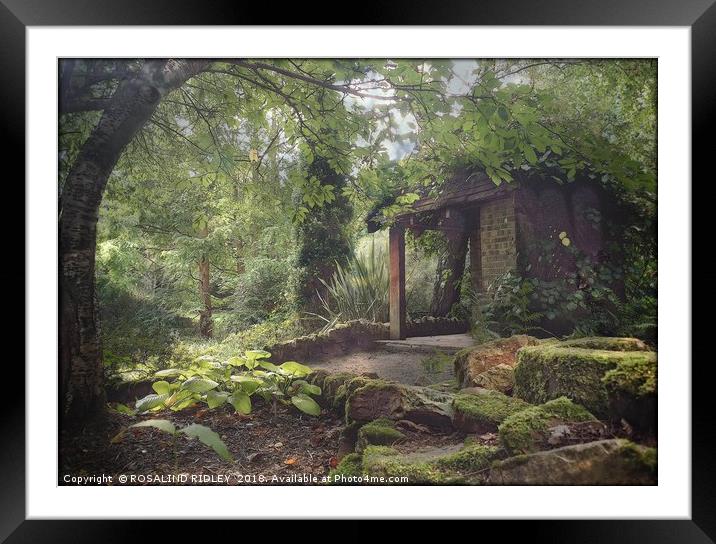 "Little Arbour in the woods" Framed Mounted Print by ROS RIDLEY