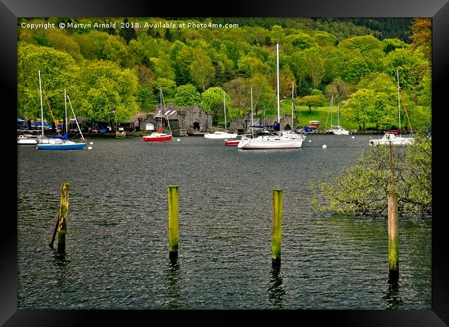 Boats on Lake WIndermere Framed Print by Martyn Arnold