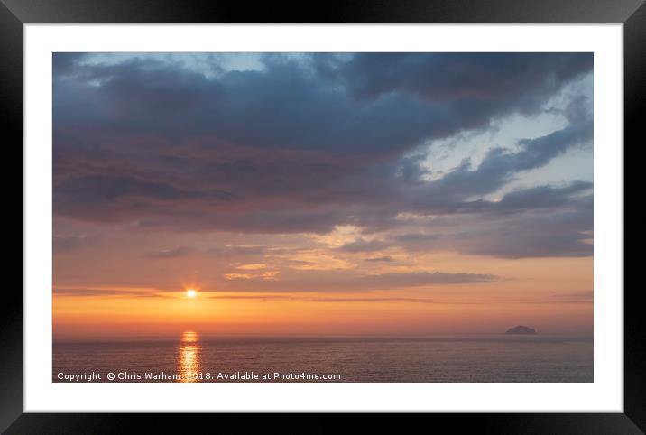 Polzeath sunset Framed Mounted Print by Chris Warham