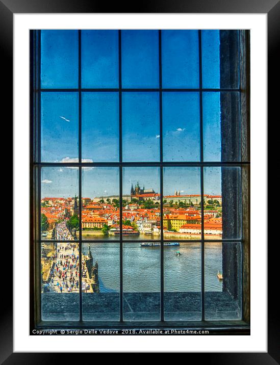 Charles Bridge in Prague Framed Mounted Print by Sergio Delle Vedove