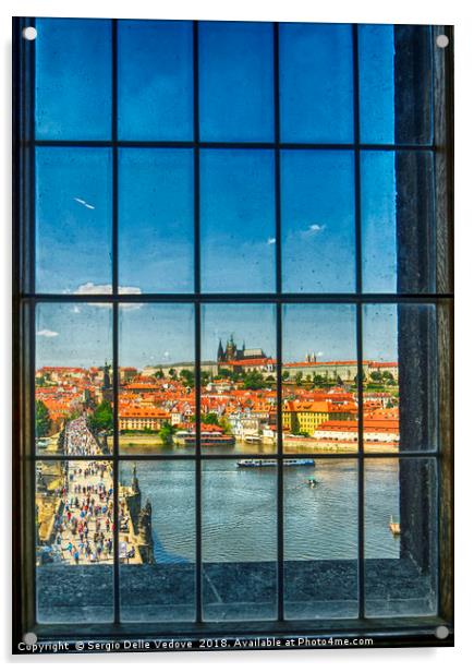 Charles Bridge in Prague Acrylic by Sergio Delle Vedove