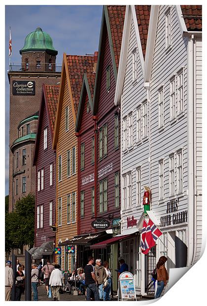 Brygge Bergen Print by Thomas Schaeffer