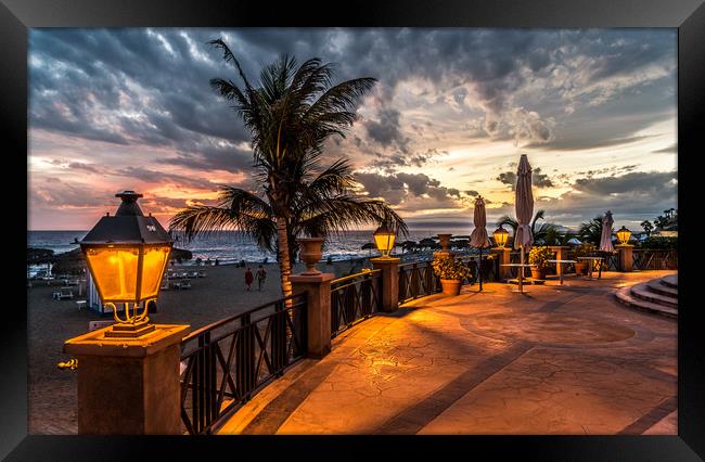Prom Sunset in Costa Adeje Framed Print by Naylor's Photography