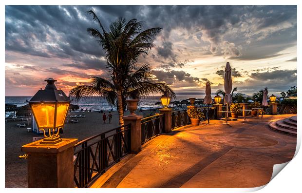 Prom Sunset in Costa Adeje Print by Naylor's Photography