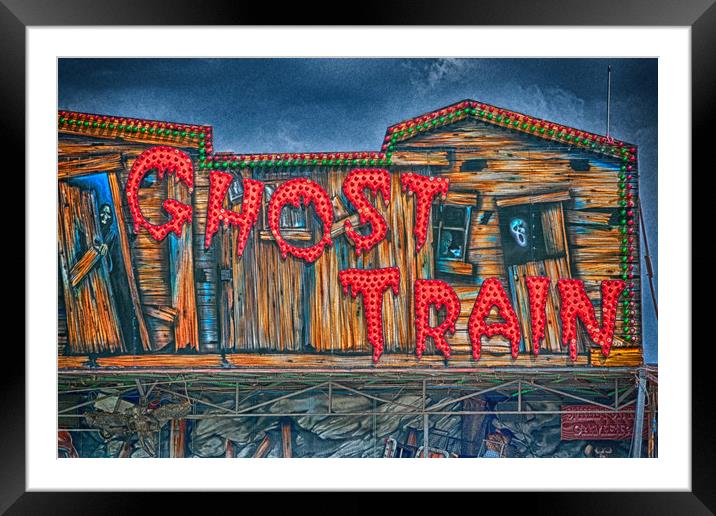 The Ghost Train Framed Mounted Print by Steve Purnell