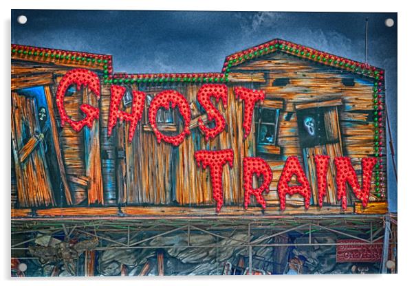 The Ghost Train Acrylic by Steve Purnell