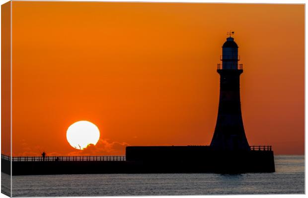 Roker Pier Sunrise Canvas Print by Oxon Images