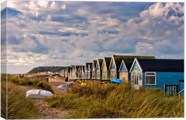 Beach huts Hengistbury Head Dorset Canvas Print by Andy Evans Photos