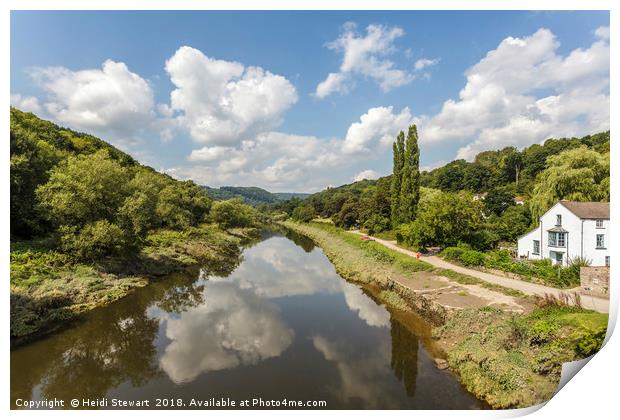 The River Wye from Bigsweir, Monmouthshire Print by Heidi Stewart