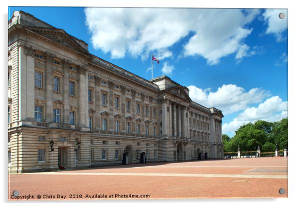 Buckingham Palace Acrylic by Chris Day