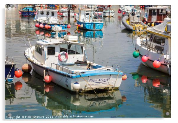The Free Spirit Fishing Boat  Acrylic by Heidi Stewart