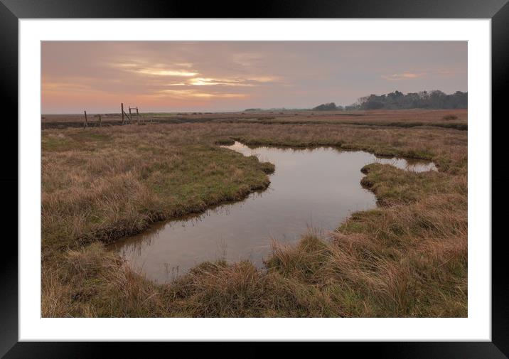 Thornham Staithe Ponds Framed Mounted Print by Graeme Taplin Landscape Photography