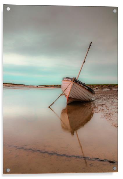 Sailing boat at low tide, Burnham Overy Staithe, n Acrylic by Graeme Taplin Landscape Photography