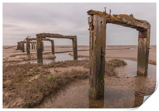 Snettisham pier Norfolk Print by Graeme Taplin Landscape Photography