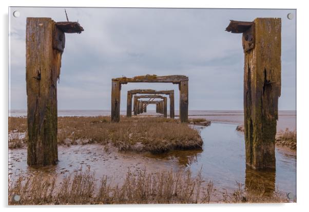 Snettisham pier, north Norfolk Acrylic by Graeme Taplin Landscape Photography