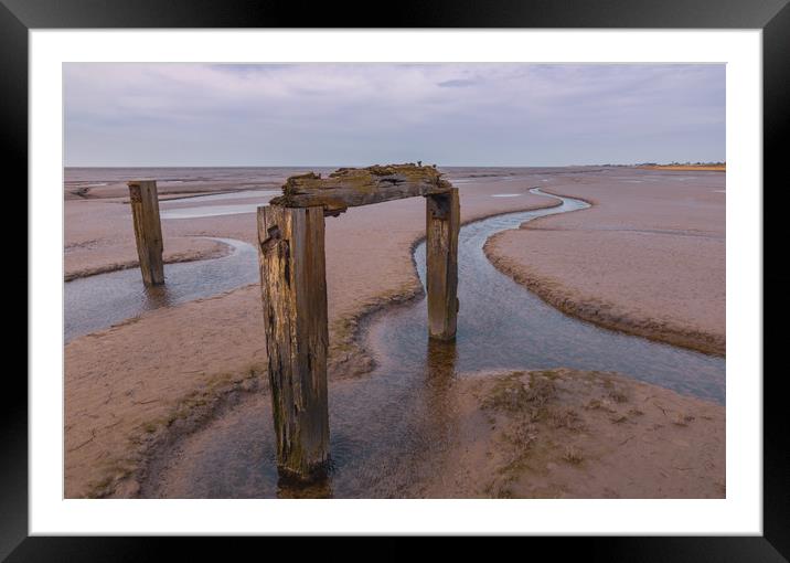 Snettisham Norfolk at low tide Framed Mounted Print by Graeme Taplin Landscape Photography