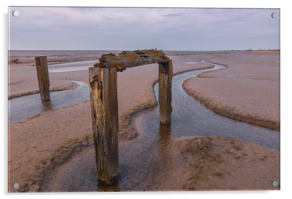 Snettisham Norfolk at low tide Acrylic by Graeme Taplin Landscape Photography