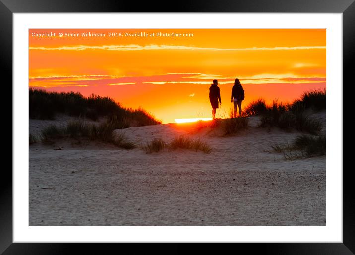 Watching the Sunset Framed Mounted Print by Simon Wilkinson