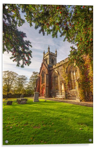 Golden Hour over Liberton Kirk Acrylic by Miles Gray
