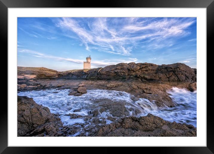 Elie Lighthouse from the Rocks Framed Mounted Print by Miles Gray
