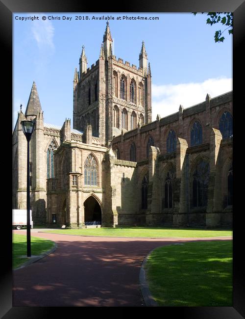 Hereford Cathedral Framed Print by Chris Day