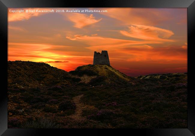 Parys mountain sunset Framed Print by Neil Ravenscroft